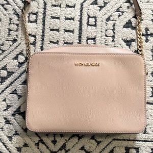Michael Kors blush pink small cross body purse